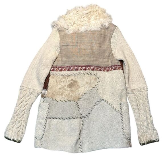 Nigel Preston Lambskin & Wool Knit Patchwork Artisan Jacket Size Small NWT - Picture 5 of 14